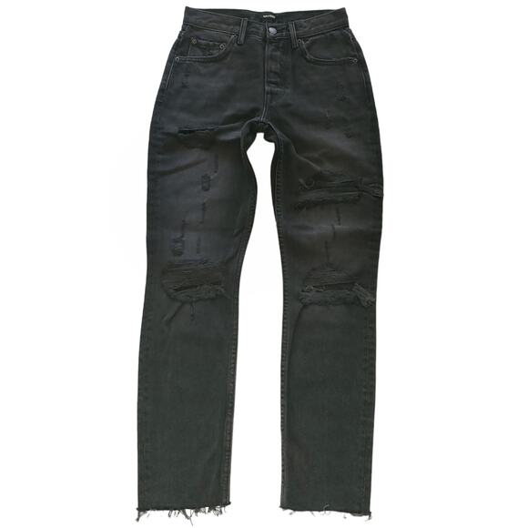 GRLFRND Denim - GRLFRND The Karolina distressed high rise skinny jeans Travelin Band Sz 25 NEW